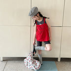 2026 Summer New Children Sleeveless Loose T Shirts Cotton Girls Versatile Sling Vest Toddler Thin Casual Tops Kids Clothes