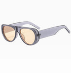 Retro Large Sunglasses for Women Fashionable Wide Legs New Large Frame Sunglasses Gradient Color Personalized Glasses Goggles