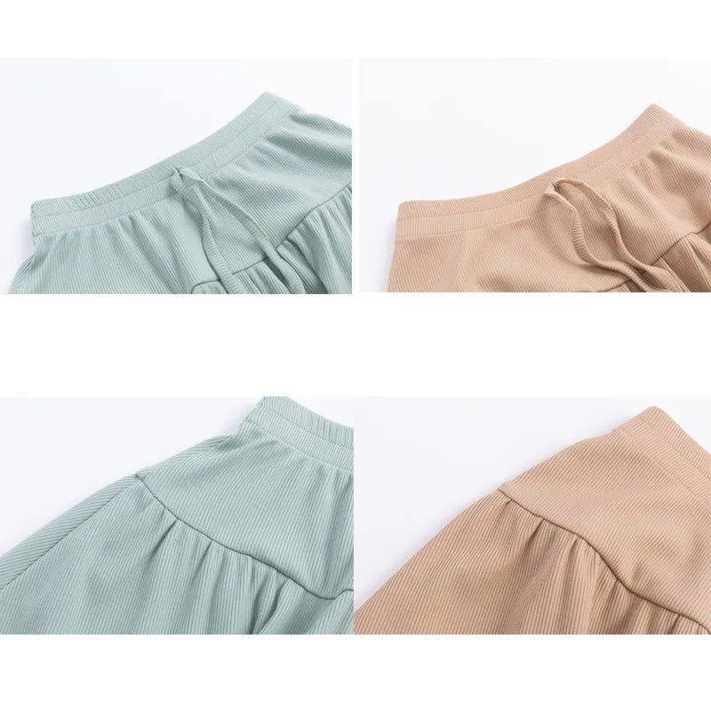 AS 2024 Girls Clothes Short Sleeve 3/4 Kids Boys Clothes For Summer Outfits Girls Clothing Children Ribbed Sets Dress