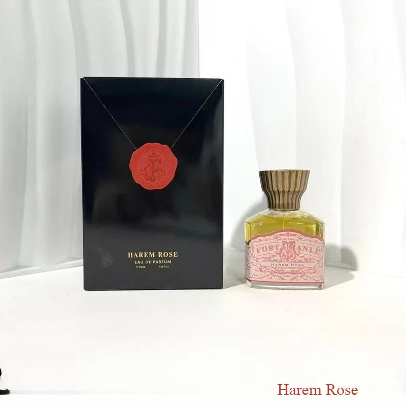 50ML Long Lasting Perfume for Women Men Cognac Peach Rum Amber Oriental Woody Parfum Body Spray Elegant Smooth Fragrance