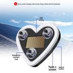 Car solar triangle window peach heart love atmosphere light car modification neon light USB heart light