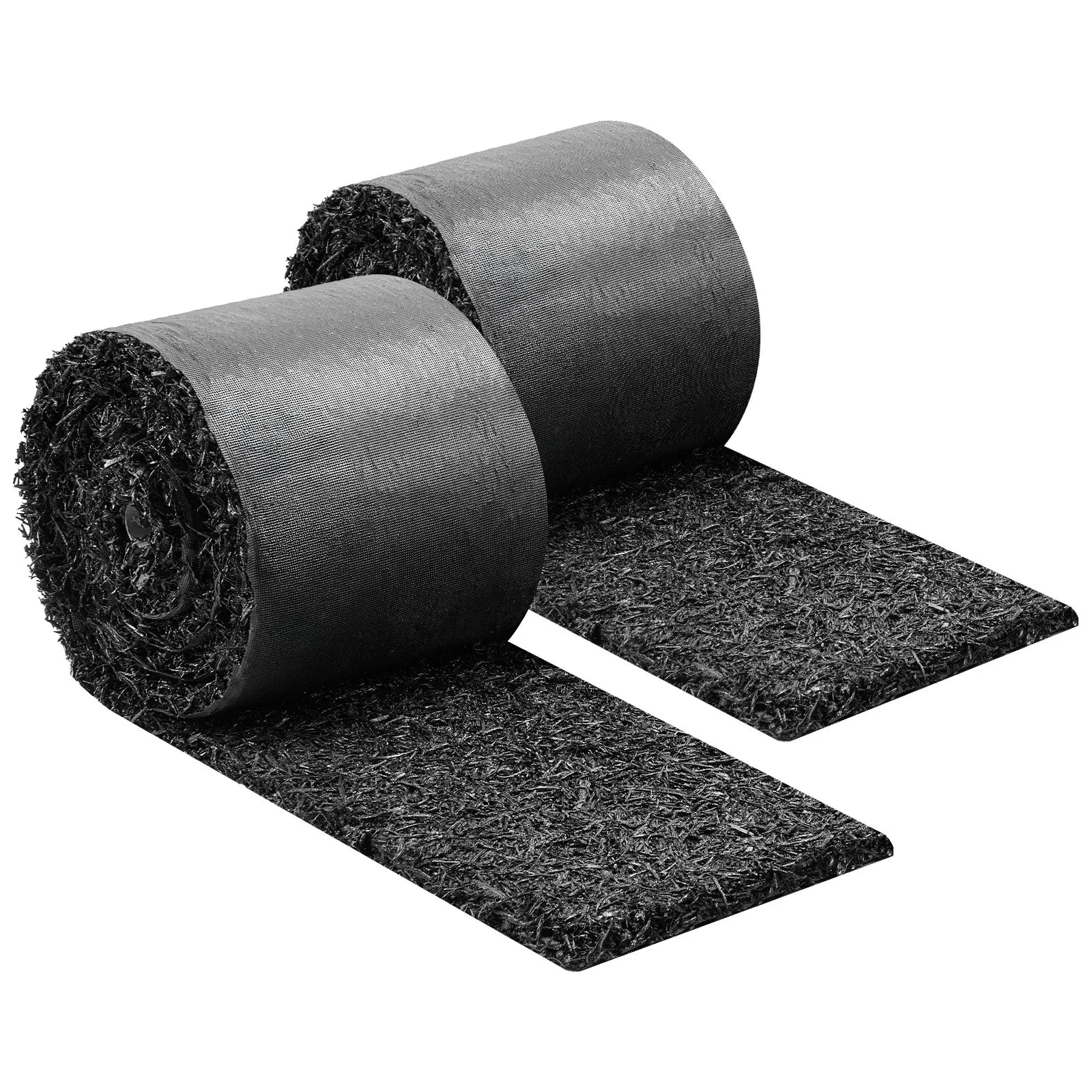 Rubber Mulch Roll 140 x 5.5in for Landscaping Recycled 2 Rolls Mulch Mat