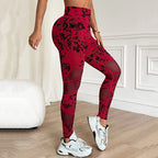New Seamless Tie-Dye Yoga Leggings High Waisted High Elastic Base Layer Bodyshaping Pants For Gym Fashion Women