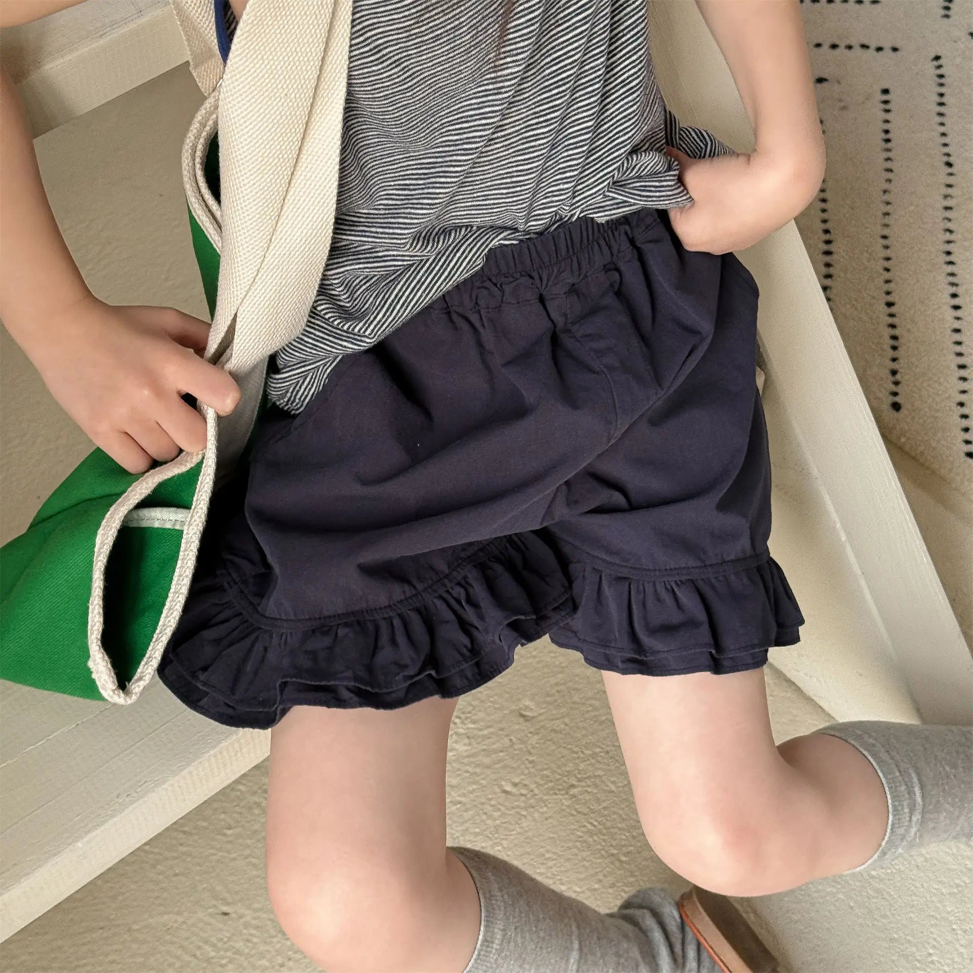 2026 Summer New Girls Cute Lace Shorts Solid Toddler Casual Shorts Cotton Children Versatile Loose Shorts Kids Clothes
