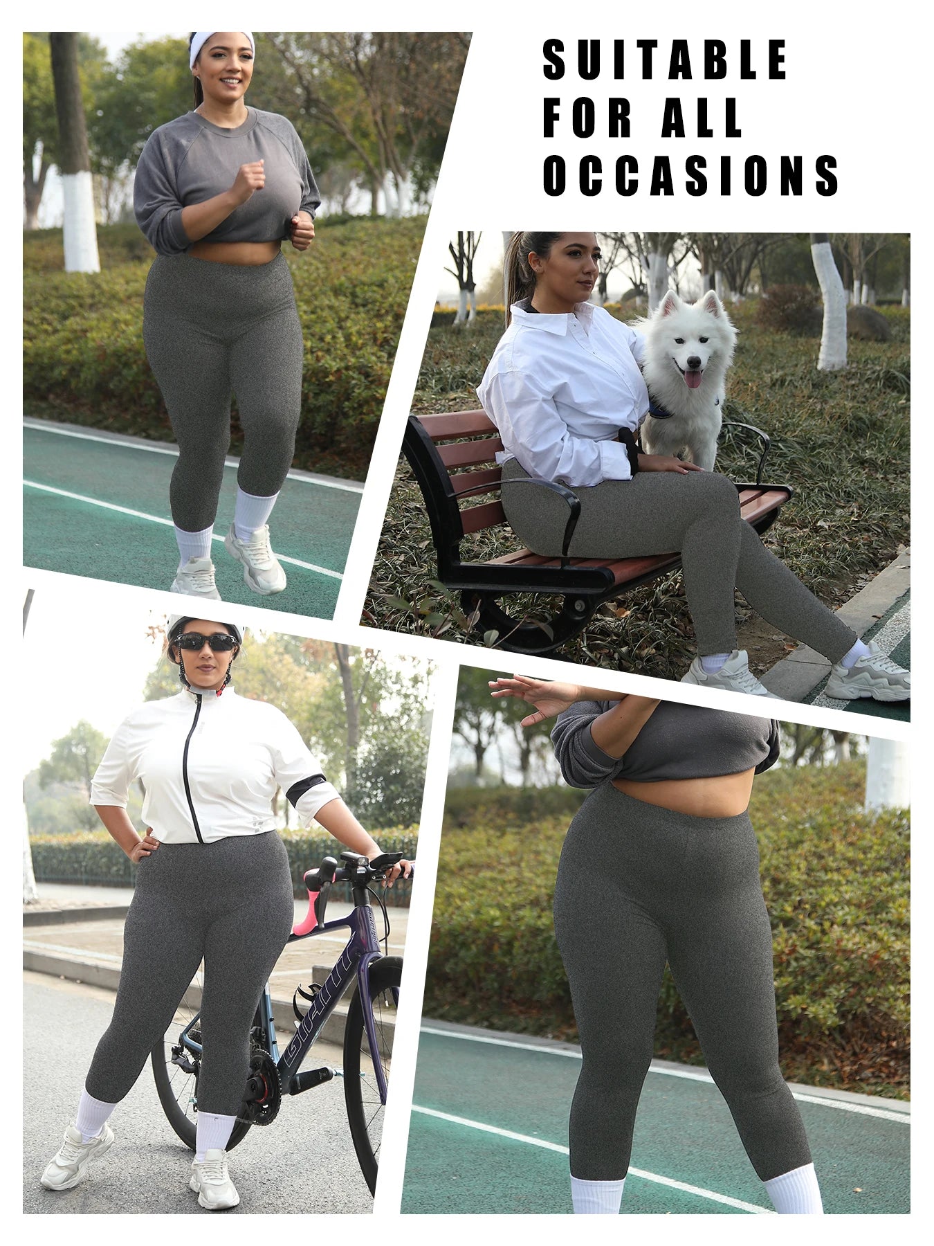 Plus size Women's Low Rise Workout Leggings - Super Soft High Elastic Tights for Yoga Running Training Daily Life