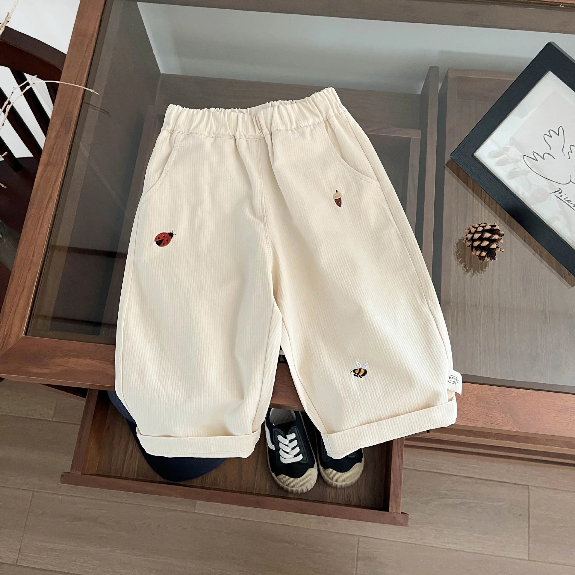 2026 Autumn New Baby Casual Pants Cartoon Embroidery Fashion Boys Versatile Trousers Infant Girl Loose Pants Children Clothes