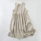 2026 New Women's Cotton Linen Sleeveless Dress Casual V Neck Button Down Loose Midi Dresses for Summer Women's Casual Dresses