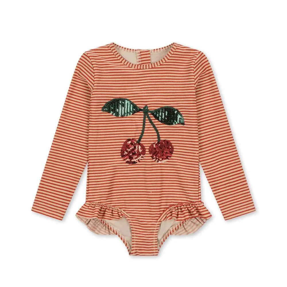 2025 Summer Baby Girls KS Swimwear Sets One Piece Kids swan Swimsuits Holiday Outwear Toddler Girl Sequin Swim Bikini Shorts Cap