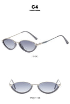 Vintage Half Frame Cat Eye Sunglasses Women Fashion Metal Glasses Punk Trendy Sun Glasses Female Shades for Famale Eyewear Uv400