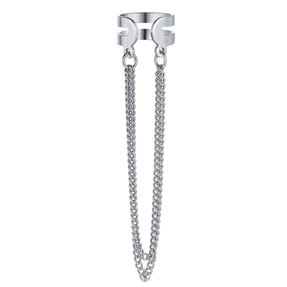 Fashion Exquisite Rhinestone Decor Ear Cuff earring for Woman Ear 2025 Summer New Arrival Christmas Jewelry Gift