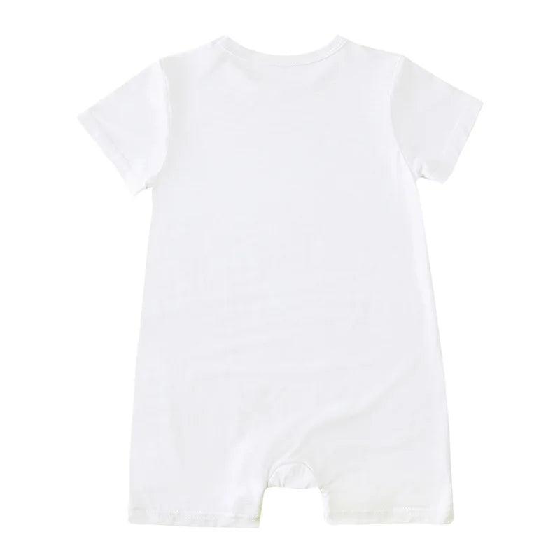 Summer Thin Baby Clothes 0-2Y Girls Boys Infant Solid Color Romper Newborn Short Sleeved Jumpsuit Toddler One Piece