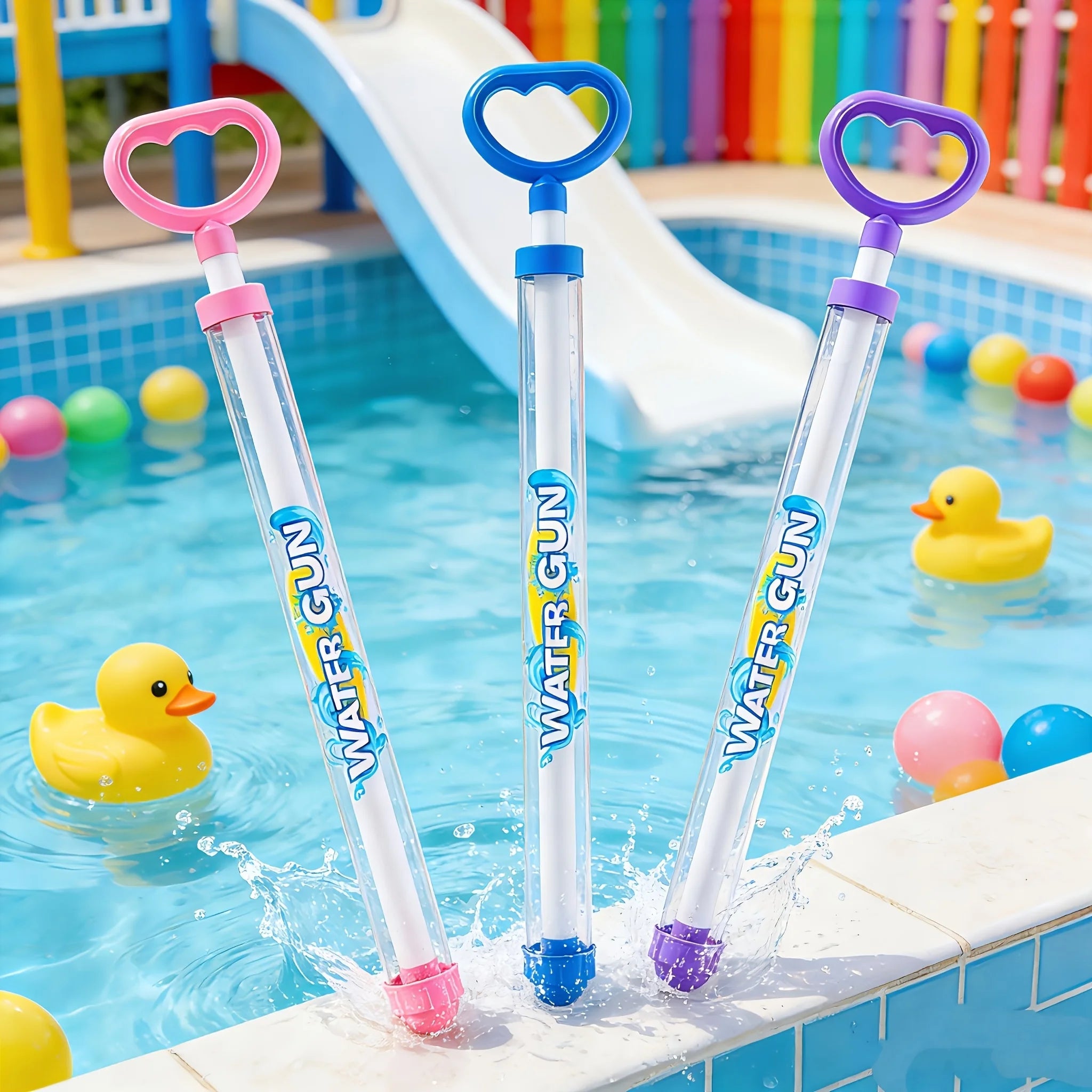 Fireworks Spray Water Pull-Back Water Gun Outdoor Splash Games for Pool Lawn Activities Kids Summer Interactive Water Spray Toys