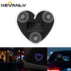 1pc Solar Powered Car Neon Light Striped Heart Lamp Led Ambient Light Wireless Suction Cup USB Rechargeable Led Atmosphere Lamp