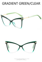 Cat Eye Oversized Glasses Frame TR90 Glasses Personality Fashion Butterfly Computer Glasses Triangle Eyewear 2024