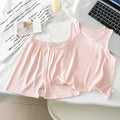 Baby Lightweight Vest 2pcs Outfit Infant Clothes Sleeveless Cartoon Tank Top+Shorts Set Breathable Unisex Toddler Playsuits