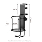 2 in 1 No Drill Desk Cup Holder Adjustable Upgraded Arm Clamp Stand 360 Degree Rotating Table Edge Clamp Anti-Fall Cup Holder