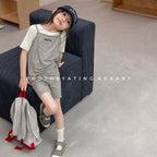 2026 Summer New Children Sleeveless Clothes Set Girls Thin Letter Print Sling Vest + Shorts 2pcs Suit Kids Cotton Outfits