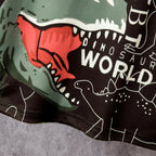 2 Pcs Summer Children's Camouflage Dinosaur Suit Boy Casual Fashion Handsome Vest Girl Comfortable Joker Shorts T-shirt Clothing
