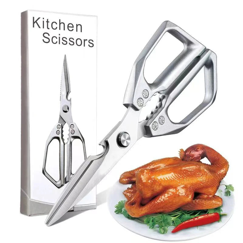 Multi-Purpose Kitchen Scissors, Ultra Sharp Heavy-Duty Cooking Shears, Stainless Steel & Dishwasher Safe - For Meat, Chicken