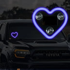 Universal Car Solar Heart-shaped Light Car Window LED Peach Heart Atmosphere Lamp for Car Exterior Interior Decoration