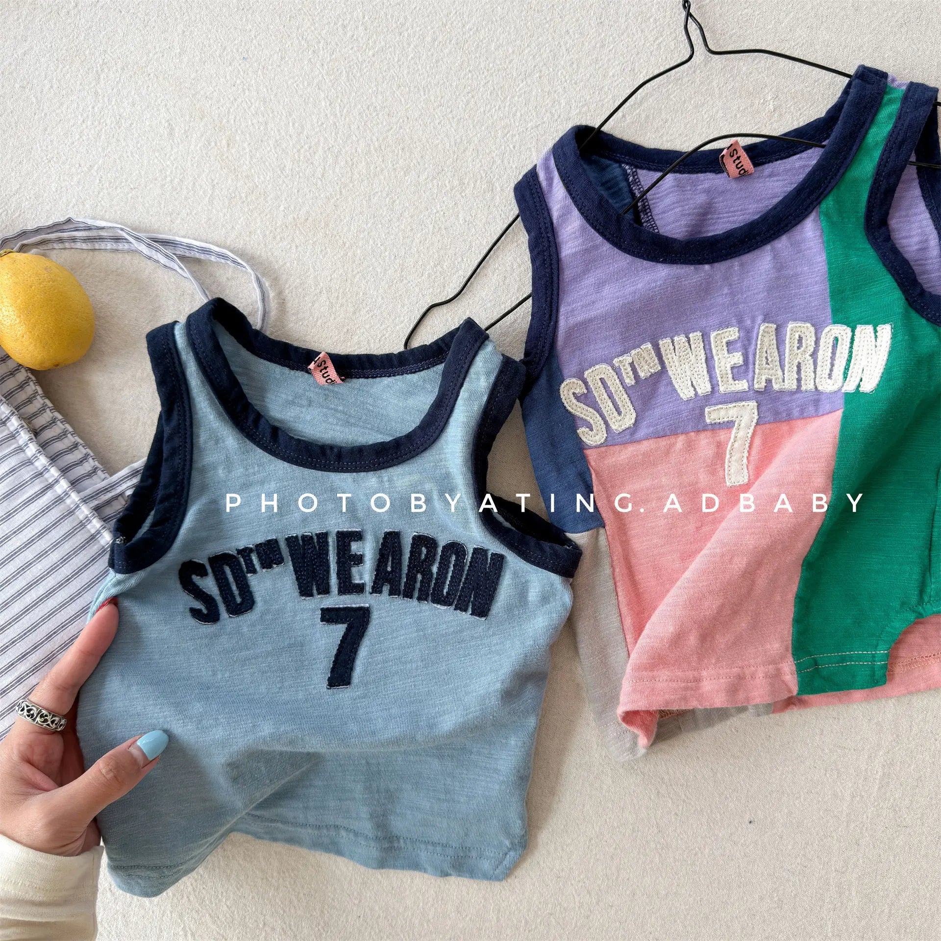 2026 Summer New Children Sleeveless T Shirts Cotton Toddler Girls Casual Vest Baby Thin Letter Print T Shirts Kids Clothes