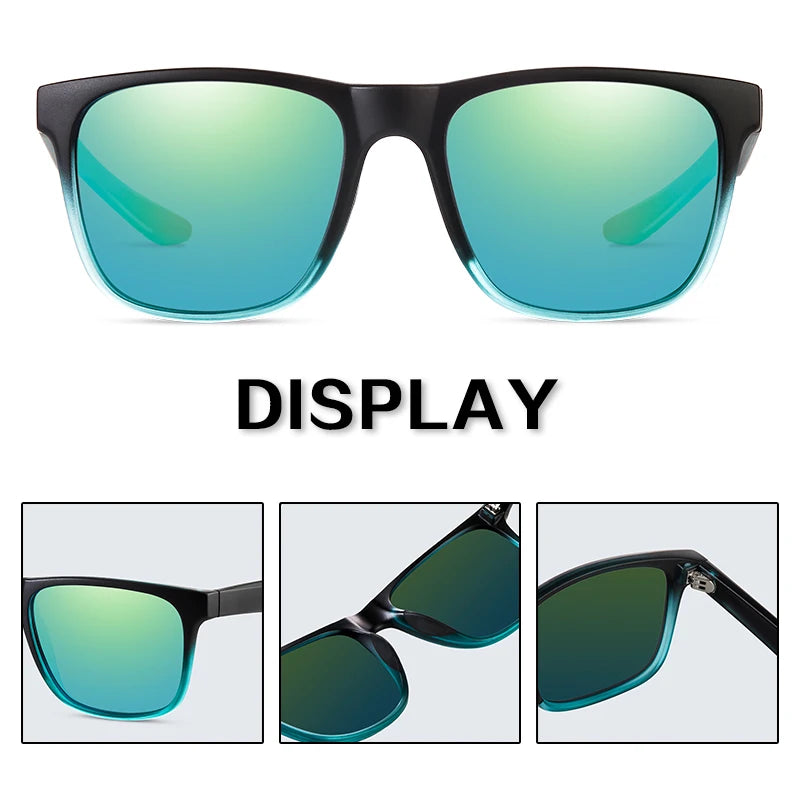 Fashion Square Polarized Sunglasses man Driving Fishing Luxury Brand Designer UV400 Eyewear