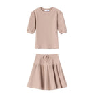 AS 2024 Girls Clothes Short Sleeve 3/4 Kids Boys Clothes For Summer Outfits Girls Clothing Children Ribbed Sets Dress