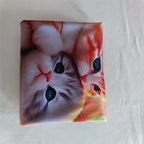 3D Cat Graphic T Shirts Autumn Clothing for Girls O-Neck Streetwear Top Long Sleeve T-Shirt Cartoon Animal Children's T-Shirts