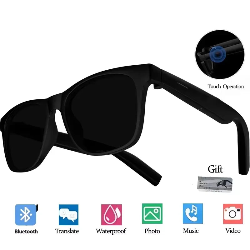 Lenovo AI Smart Glasses 8K Camera Touch Control Photo Recording Voice Assistant Translator Music Wireless Bluetooth Sunglasses