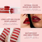 CmaaDu 1 Pcs Matte Lip Gloss Liquid Lipstick- Lip Stains with Long-Lasting Waterproof,  Adult Age Range, Red Tones Easy to Color