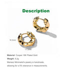 New Hot Sell Trendy Plated Gold Color Circle Earrings for Women Ear Hoop Earring Classic Jewelry