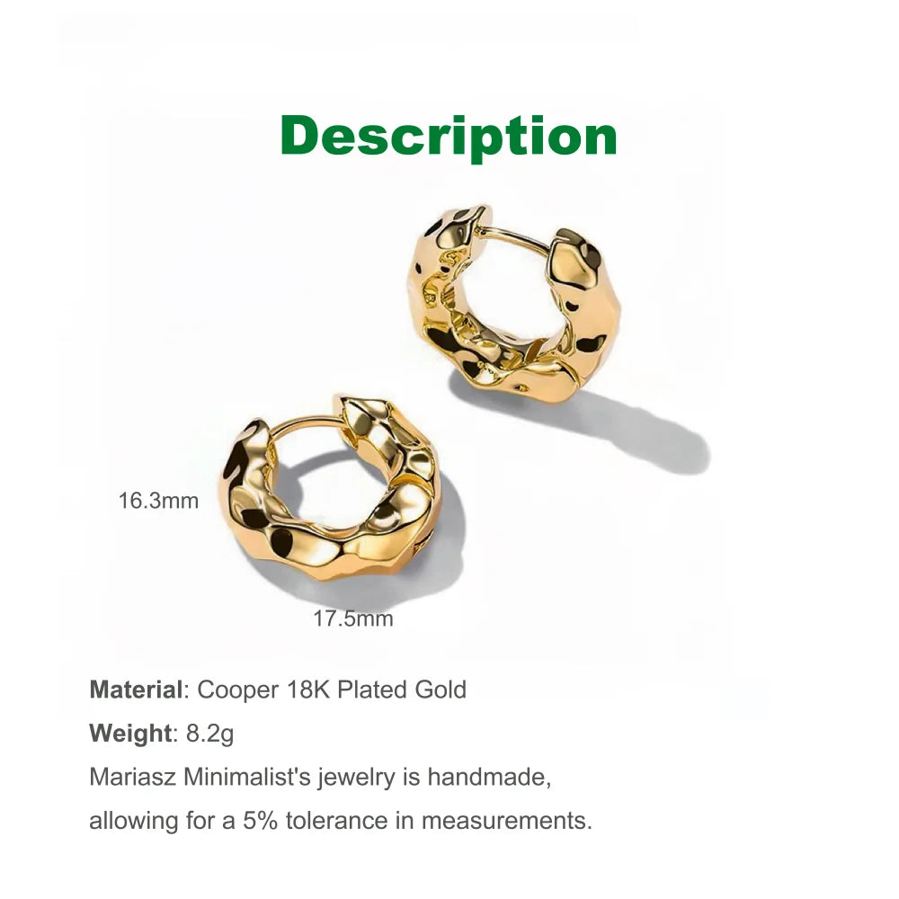 New Hot Sell Trendy Plated Gold Color Circle Earrings for Women Ear Hoop Earring Classic Jewelry