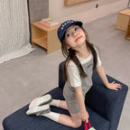 2026 Summer New Children Sleeveless Clothes Set Girls Thin Letter Print Sling Vest + Shorts 2pcs Suit Kids Cotton Outfits