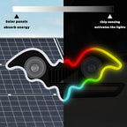 1/2pcs Cool Bat Solar Powered Car Neon Light Wireless Led Ambient Light Suction Cup USB Rechargeable Atmosphere Breathing Lamp