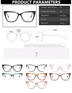 Fashion TR90 Retro Cat Eye Anti-blue Light Glasses Frame Women New Ultra-light Frame Glasses