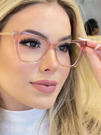 Fashion TR90 Retro Cat Eye Anti-blue Light Glasses Frame Women New Ultra-light Frame Glasses