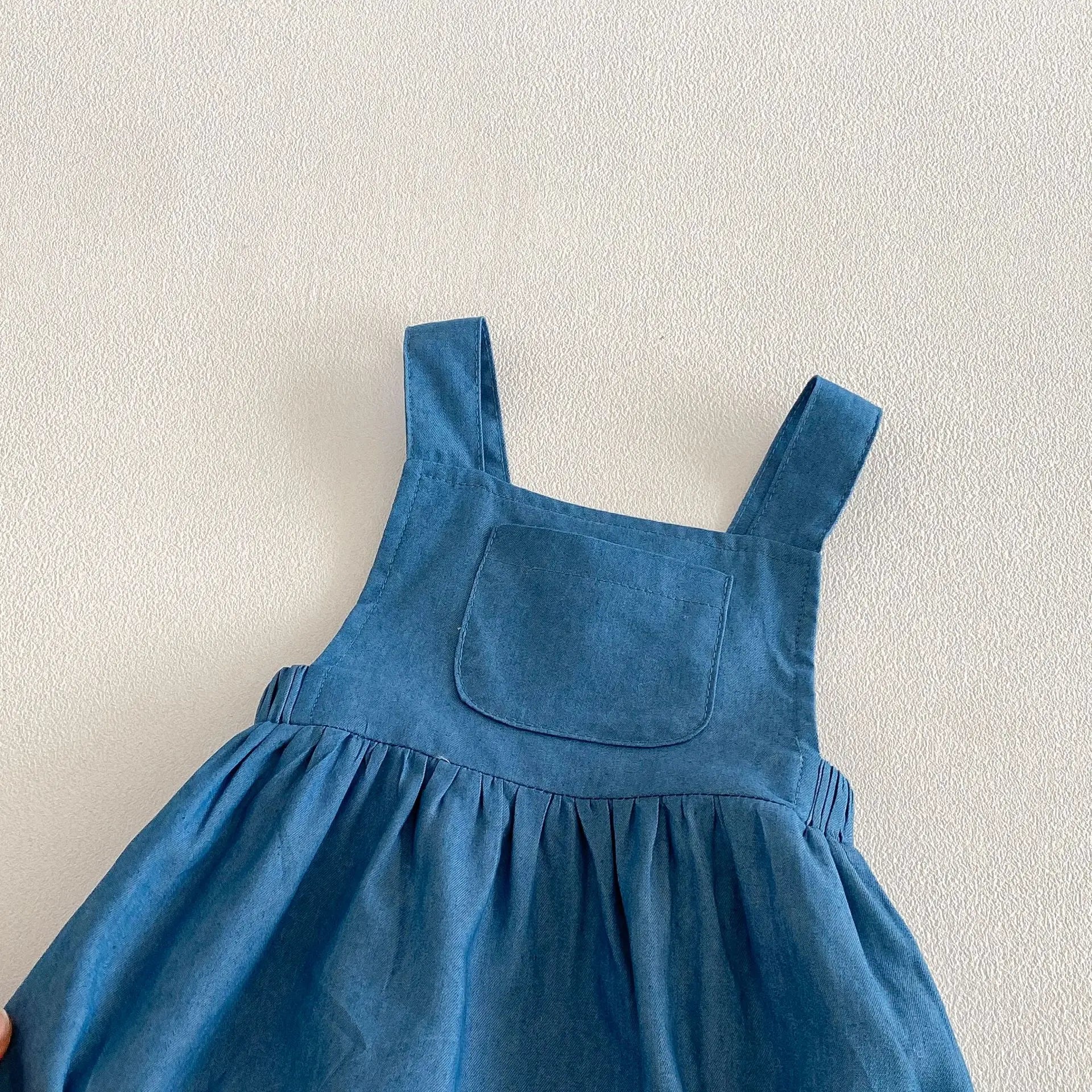 2026 Summer New Baby Girl Overalls + Cute Strawberry Lapel Shirts + Hat 3pcs Suit Fashion Infant Clothes Set Toddler Outfits