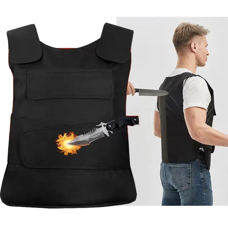 High Manganese Steel Hard Security stab-Resistant Vest Outdoor Cut Proof Anti-Puncture Vest Armor Tactic Defence Guard Clothing