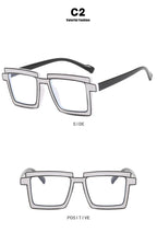 Retro Personality Rectangular Glasses Frame Woman Man Brand Designer Fashion Square Eyeglasses TR90 Eyewear with Pouch & Cloth