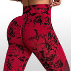 New Seamless Tie-Dye Yoga Leggings High Waisted High Elastic Base Layer Bodyshaping Pants For Gym Fashion Women