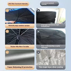 For JETOUR T2 Shanhai T2 Traveller 2024 2025 2026 Car Windshield Sunshade Retractable Umbrella Front Heat Insulation Accessories