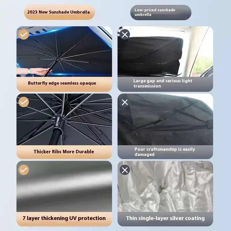For JETOUR T2 Shanhai T2 Traveller 2024 2025 2026 Car Windshield Sunshade Retractable Umbrella Front Heat Insulation Accessories