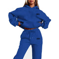 ai Printing High Quality Women Monochrome Hooded Hoodie Set Casual Two-Piece Set New Fashion Hot sweatpants tracksuit