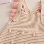 2026 Summer New Baby Girl Sleeveless Strap Bodysuit Solid Infant Girl Casual Knitted Jumpsuit Cotton Toddler Overalls 0-24m