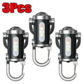 Mini Keychain Flashlight Rechargeable Pocket COB Working Light Outdoor Hook Emergency Warning Light for Camping Walking Hiking