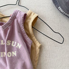 2026 Summer New Children Sleeveless T Shirts Cotton Boys Girls Letter Print Loose Vest Baby Thin Casual Tops Kids Clothes
