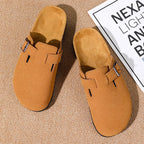 Shoes Fashion Men's Suede Mules Slippers New Women Clogs Cork Insole Sandals With Arch Support Outdoor Beach Slides Home Shoes