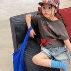 2026 Summer New Children Short Sleeve T Shirts Cotton Boys Letter Print Casual Tee Baby Girls O-neck Loose Tops Kids Clothes