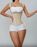 Ouzey Colombianas Body Shaper Shapewear Women Vest Tops Double Compression Waist Trainer Corset Adjustable Zipper and Hook-eyes