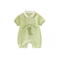 Infant Baby Summer Polo Collar Jumpsuit Sporty Dinosaur Breathable Mesh Romper Newborn One Pieces Cotton Baby Clothes